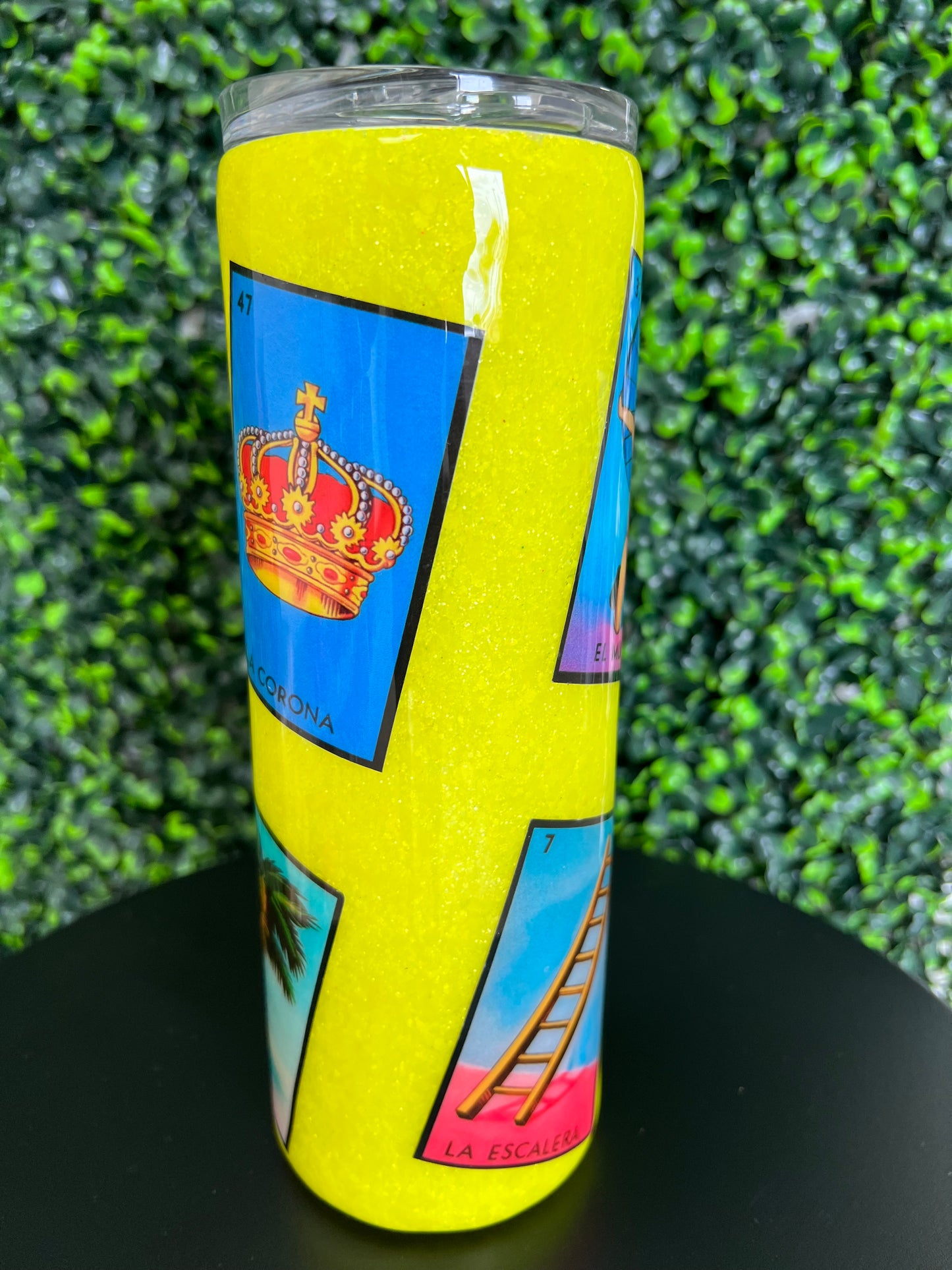 Neon Yellow Loteria Tumbler